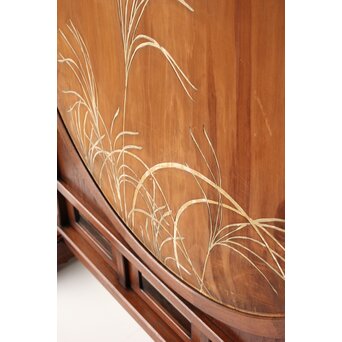 石川確治 木彫彩色【天女】円形レリーフ　X590 