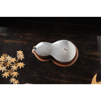 寛哉作 春日鹿曼荼羅蒔絵 硯箱　Q380 