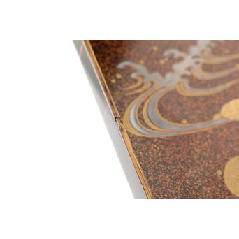 秋草鹿蒔絵 硯箱　Q381 