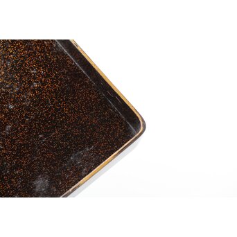 秋草鹿蒔絵 硯箱　Q381 