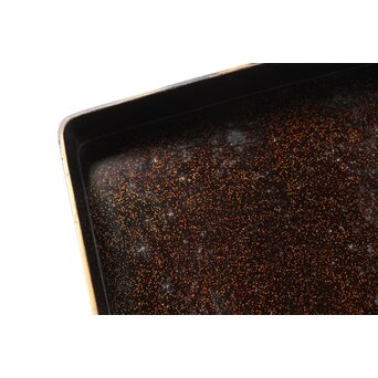 秋草鹿蒔絵 硯箱　Q381 