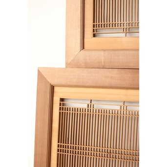 桐紋組子 中型欄間 2枚1組　R0477 