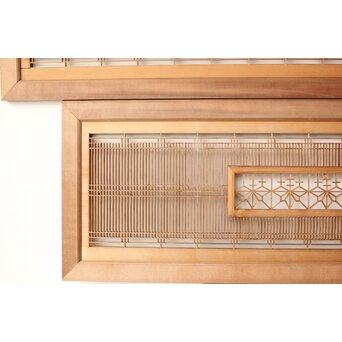 桐紋組子 中型欄間 2枚1組　R0477 