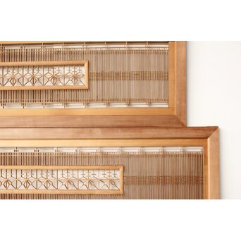 桐紋組子 中型欄間 2枚1組　R0477 