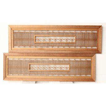 桐紋組子 中型欄間 2枚1組　R0477