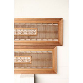 桐紋組子 中型欄間 2枚1組　R0477 