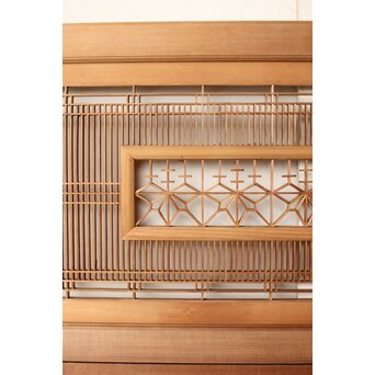 桐紋組子 中型欄間 2枚1組　R0477 