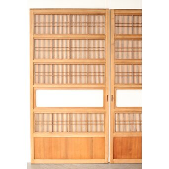 白木格子戸 4枚1組　L1163Y 