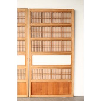 白木格子戸 4枚1組　L1163Y 