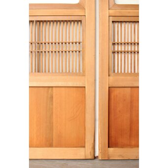 白木格子戸 4枚1組　L1163Y 