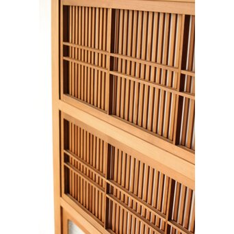 白木格子戸 4枚1組　L1163Y 