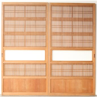 白木格子戸 4枚1組　L1163Y AB　表