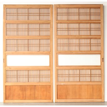白木格子戸 4枚1組　L1163Y CD　ウラ