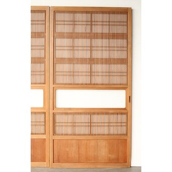 白木格子戸 4枚1組　L1163Y 