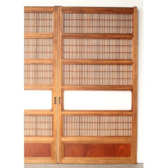 堅木腰板 格子戸 3枚1組　L1164 