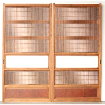堅木腰板 格子戸 3枚1組　L1164 AB　表