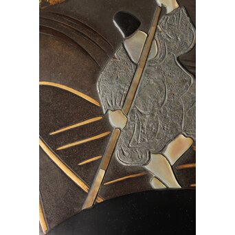 輪島塗 井波喜六斎 光琳蒔絵硯箱　Q382 