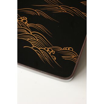 輪島塗 井波喜六斎 光琳蒔絵硯箱　Q382 