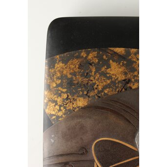 輪島塗 井波喜六斎 光琳蒔絵硯箱　Q382 