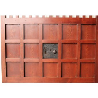 朱色 ガラス蔵戸　W0195 