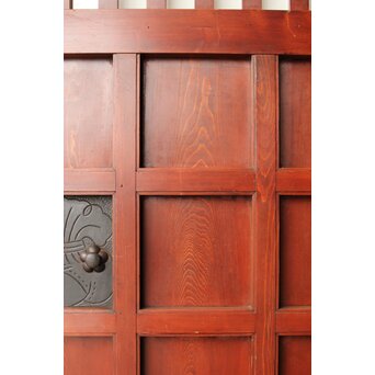 朱色 ガラス蔵戸　W0195 