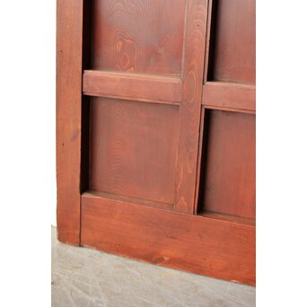 朱色 ガラス蔵戸　W0195 