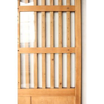 朱色 ガラス蔵戸　W0195 