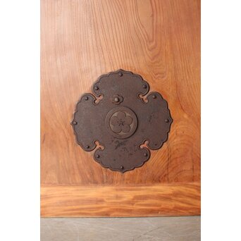 総欅 一枚板蔵戸　W0196Y 