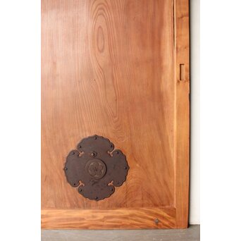 総欅 一枚板蔵戸　W0196Y 