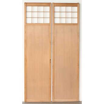 細身柾目引戸 2枚1組　B1093 ウラ　障子を貼る面