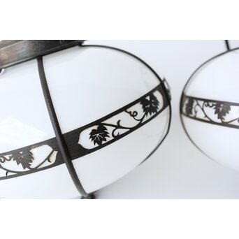 蔦模様 銅巻電笠照明 2個1組　A499 