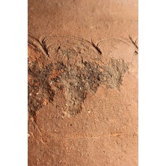 琉球 宮古島土器か 櫛目波状紋壺　P545 