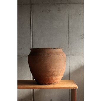 琉球 宮古島土器か 櫛目波状紋壺　P545