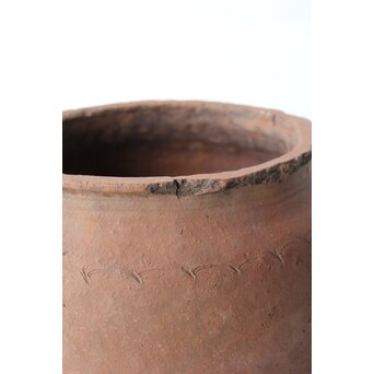 琉球 宮古島土器か 櫛目波状紋壺　P545 