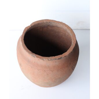 琉球 宮古島土器か 櫛目波状紋壺　P545 