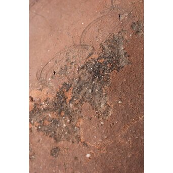 琉球 宮古島土器か 櫛目波状紋壺　P545 