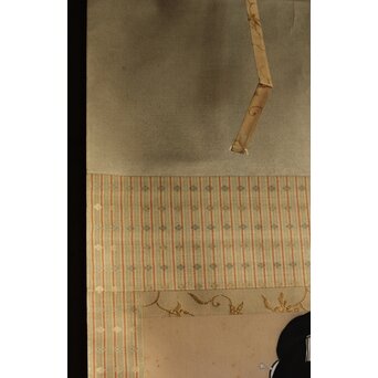 合掌描 中村貞以 舞子美人画 絹本軸装　Z634 