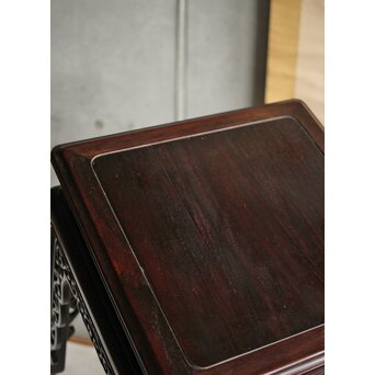 唐木 紫檀意盆栽卓 高卓　X592 