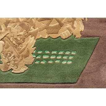 緞通 小磯良平デザイン「葡萄」高島屋 住江織物株式会社 現代大家創案「だんつう」U375 