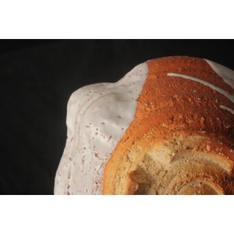 宇田川抱青 萩 片口 共箱　P546 