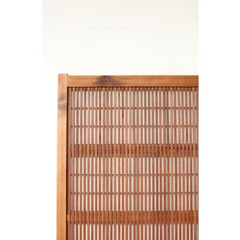 障子枠付 腰板欅 格子戸 4枚1組　L1166 