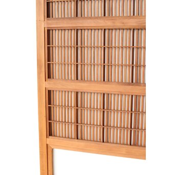 障子枠付 腰板欅 格子戸 4枚1組　L1166 