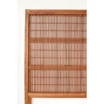 障子枠付 腰板欅 格子戸 4枚1組　L1166 