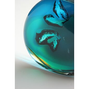 益田芳徳 ガラス硯 共箱　Y060 