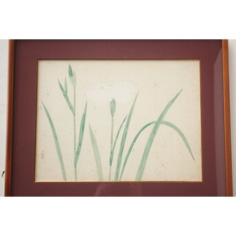 土田麦僊 素描画 額装一対　Z640 