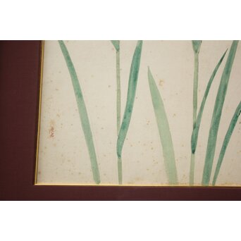 土田麦僊 素描画 額装一対　Z640 