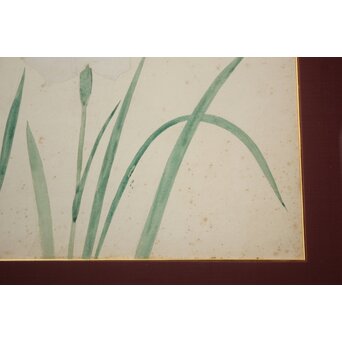 土田麦僊 素描画 額装一対　Z640 