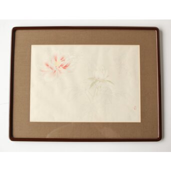 土田麦僊 素描画 額装一対　Z640 