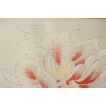 土田麦僊 素描画 額装一対　Z640 