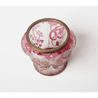 Old Saint Louis サン ルイ アシッド エッチング ガラス ビスケットバレ　Y061 